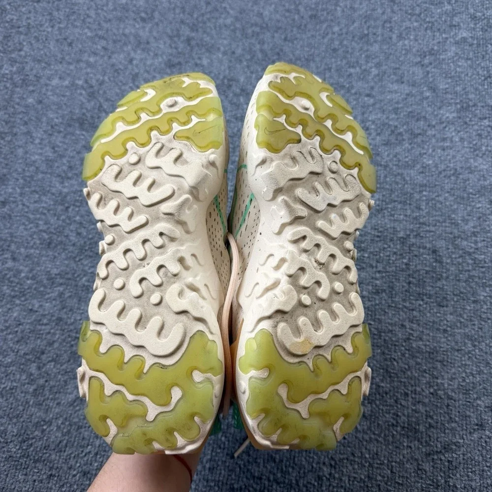 Nike React Vision CI7523-201‎ Mens 9.5 Beige Green Lifestyle Sneakers Y2K